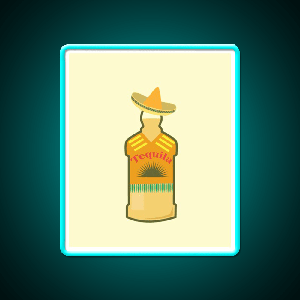 Tequila Anejo Wine In Mexican Hat Tequila Day Party Drink Tequila Led Neon Sign Rgb Color - Shineneon