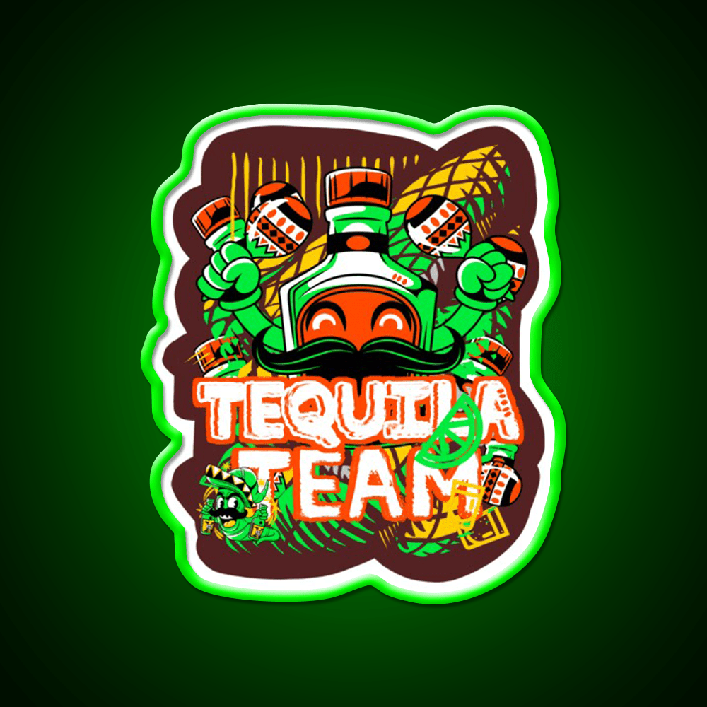 Tequila Bottle Tequila Party Party Drink Tequila Led Neon Sign Rgb Color - Shineneon
