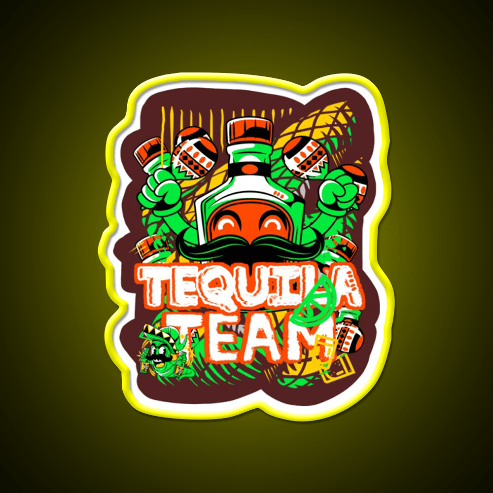 Tequila Bottle Tequila Party Party Drink Tequila Led Neon Sign Rgb Color - Shineneon