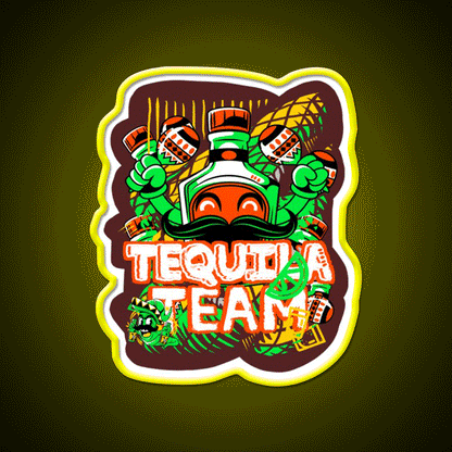 Tequila Bottle Tequila Party Party Drink Tequila Led Neon Sign Rgb Color - Custom LED neon sign front view