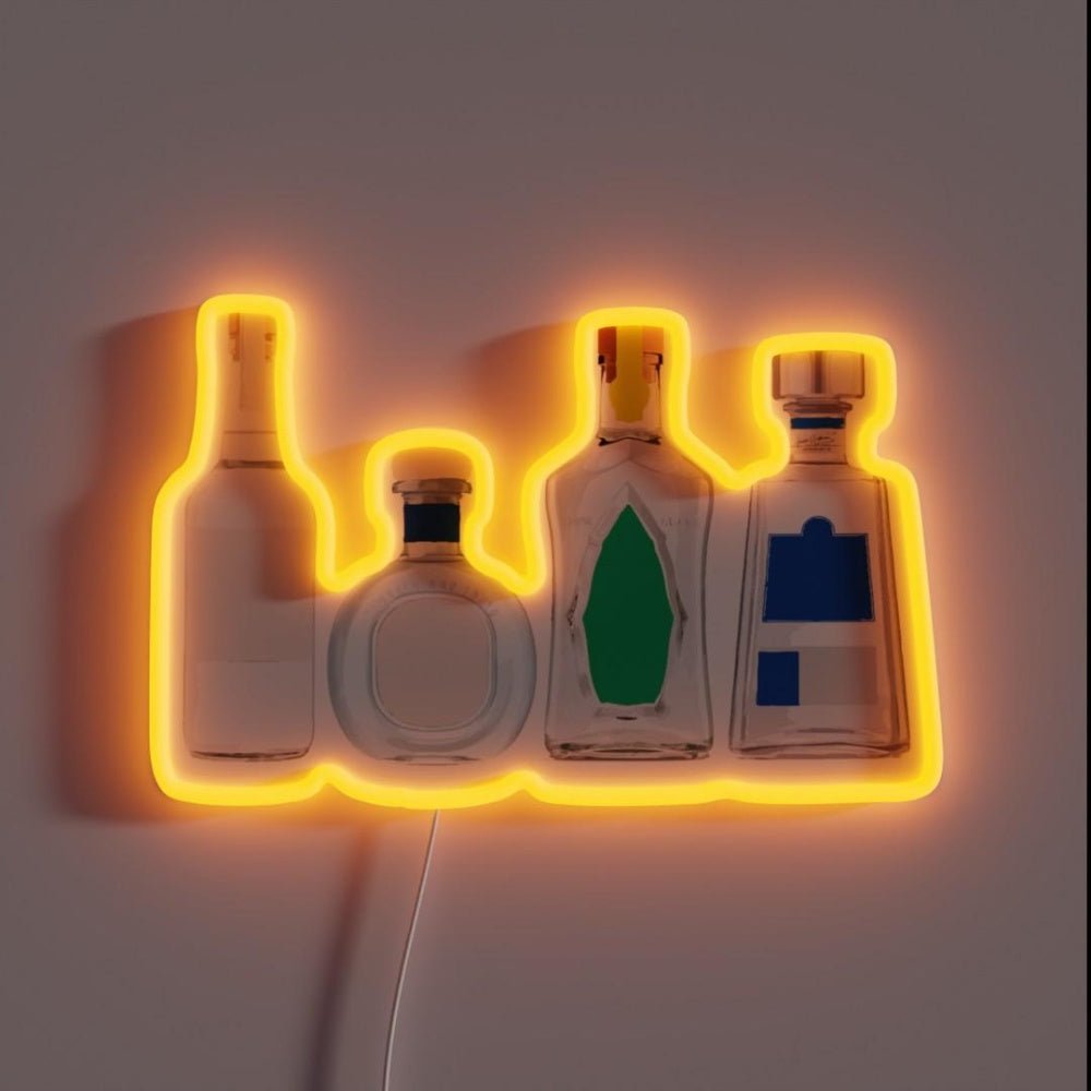 Tequila Bottles Rgb Led Neon Sign - Shineneon