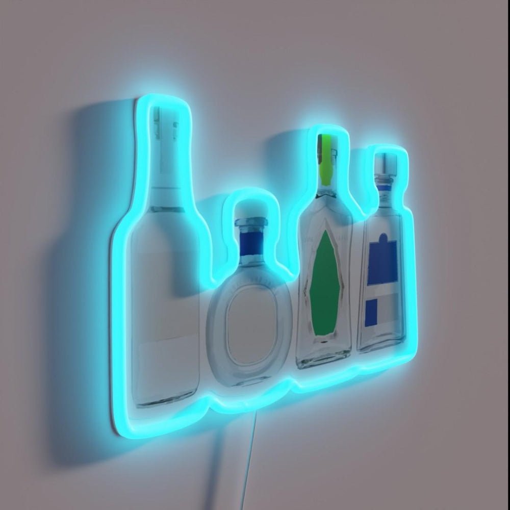 Tequila Bottles Rgb Led Neon Sign - Shineneon
