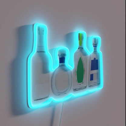 Tequila Bottles Rgb Led Neon Sign - Shineneon