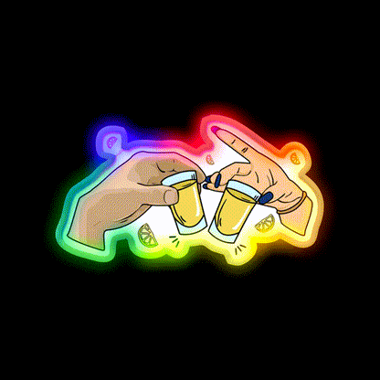 Tequila Buddy Party Drink Tequila Led Neon Sign Rgb Color - LED neon sign close-up detail