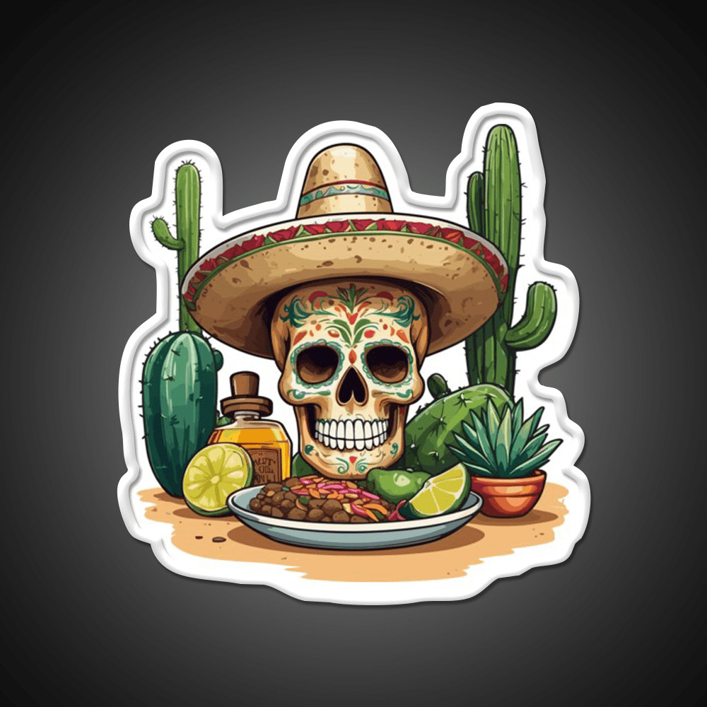 Tequila Drink Cinco De Mayo Skull Party Drink Tequila Led Neon Sign Rgb Color - Shineneon