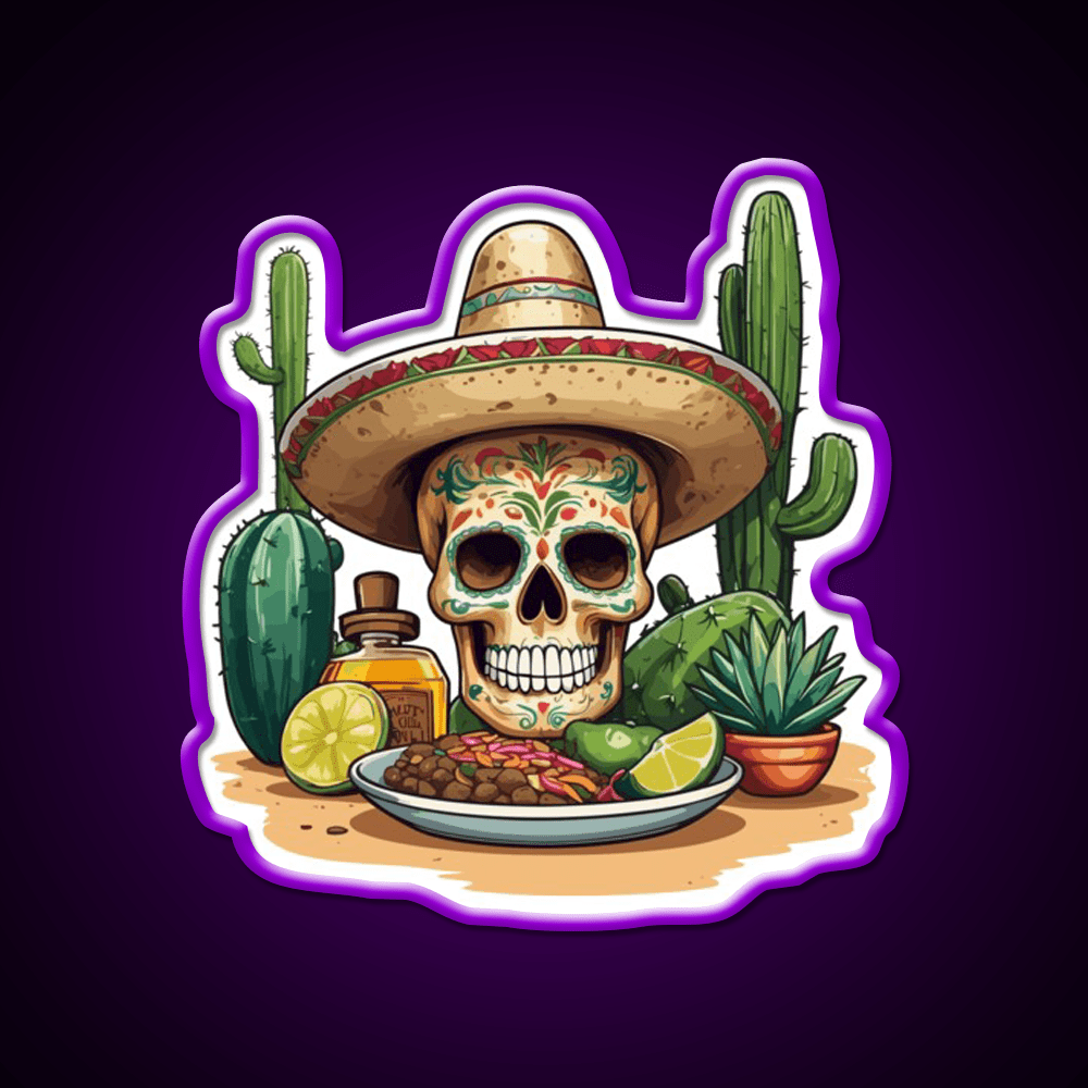 Tequila Drink Cinco De Mayo Skull Party Drink Tequila Led Neon Sign Rgb Color - Shineneon