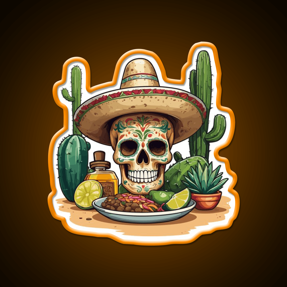 Tequila Drink Cinco De Mayo Skull Party Drink Tequila Led Neon Sign Rgb Color - Shineneon