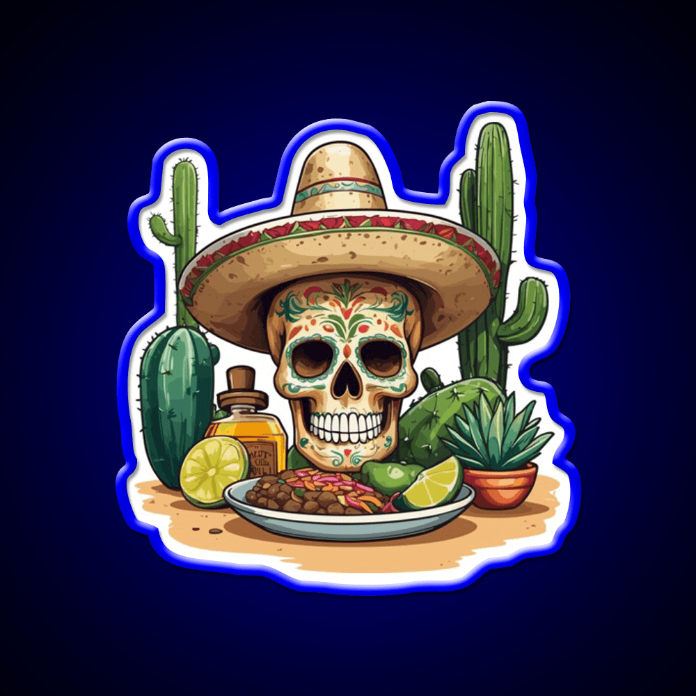 Tequila Drink Cinco De Mayo Skull Party Drink Tequila Led Neon Sign Rgb Color - Shineneon