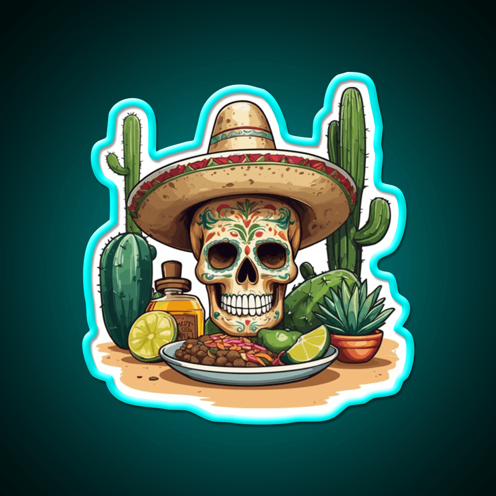 Tequila Drink Cinco De Mayo Skull Party Drink Tequila Led Neon Sign Rgb Color - Shineneon