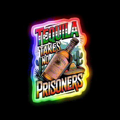 Tequila Fiesta Party Drink Tequila Led Neon Sign Rgb Color - LED neon sign close-up detail