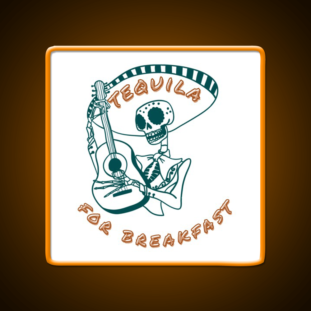 Tequila For Breakfast Party Drink Tequila Led Neon Sign Rgb Color - Shineneon