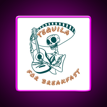 Tequila For Breakfast Party Drink Tequila Led Neon Sign Rgb Color - Shineneon