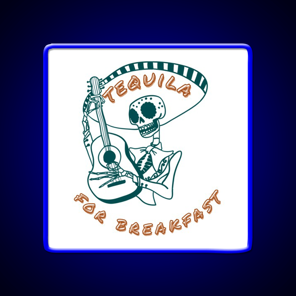 Tequila For Breakfast Party Drink Tequila Led Neon Sign Rgb Color - Shineneon