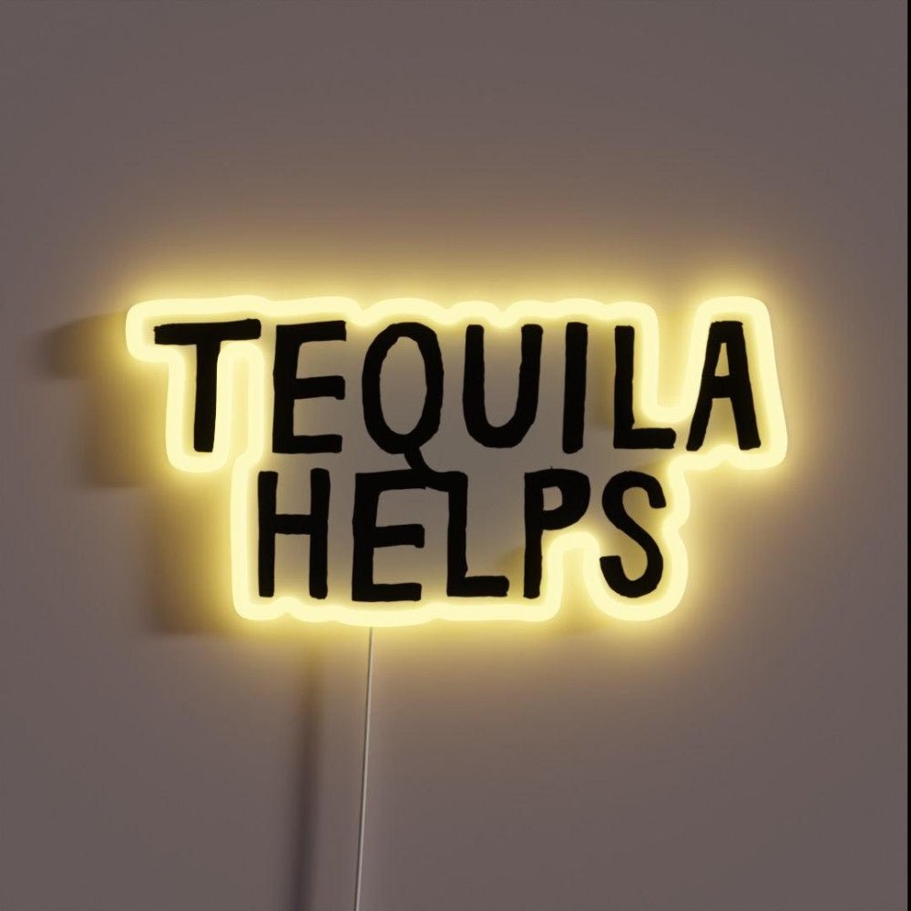 Tequila Helps Drinks Cocktail Beer Rgb Led Neon Sign - Shineneon
