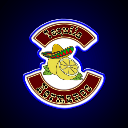 Tequila Hermanos Crew Party Drink Tequila Led Neon Sign Rgb Color - Shineneon