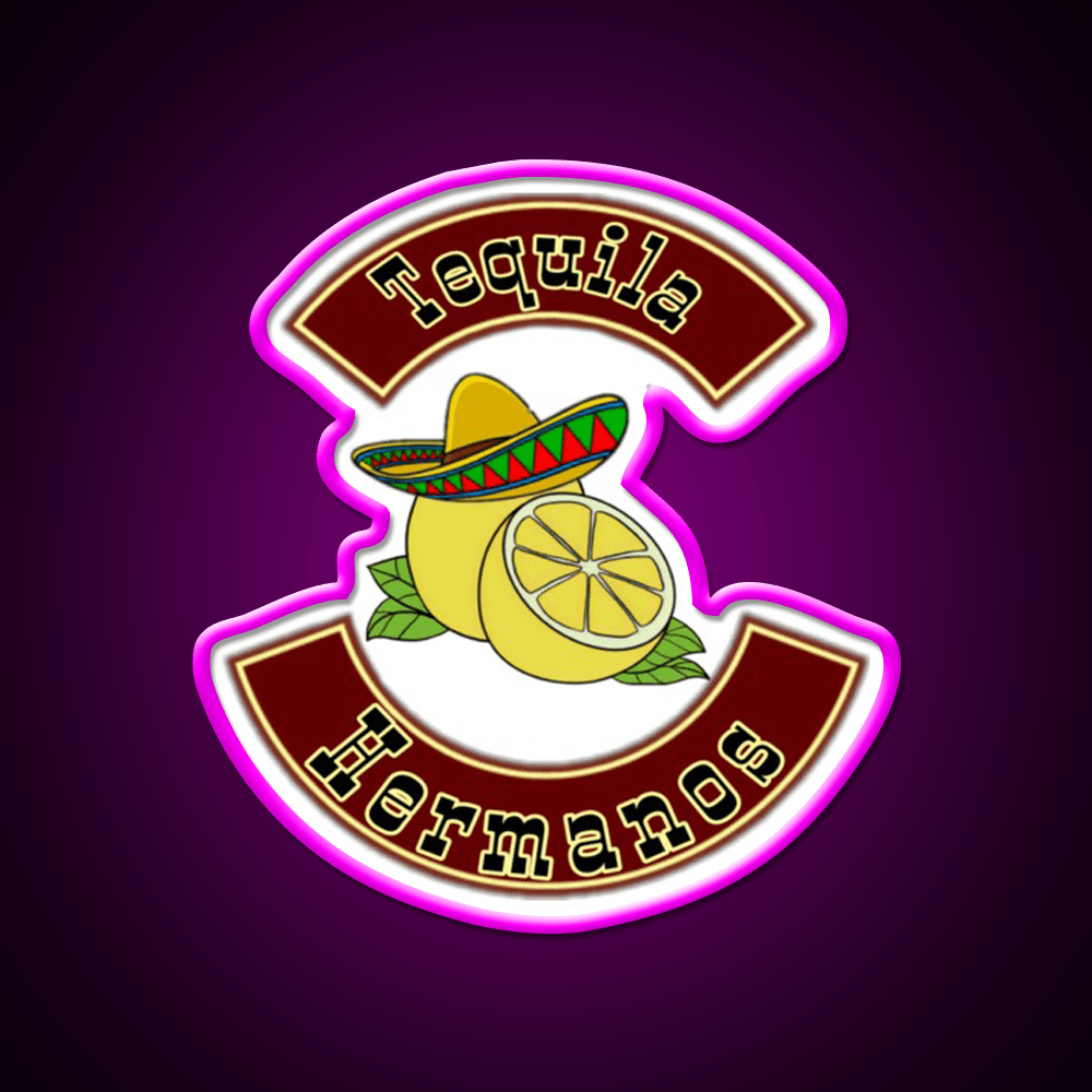 Tequila Hermanos Crew Party Drink Tequila Led Neon Sign Rgb Color - Shineneon