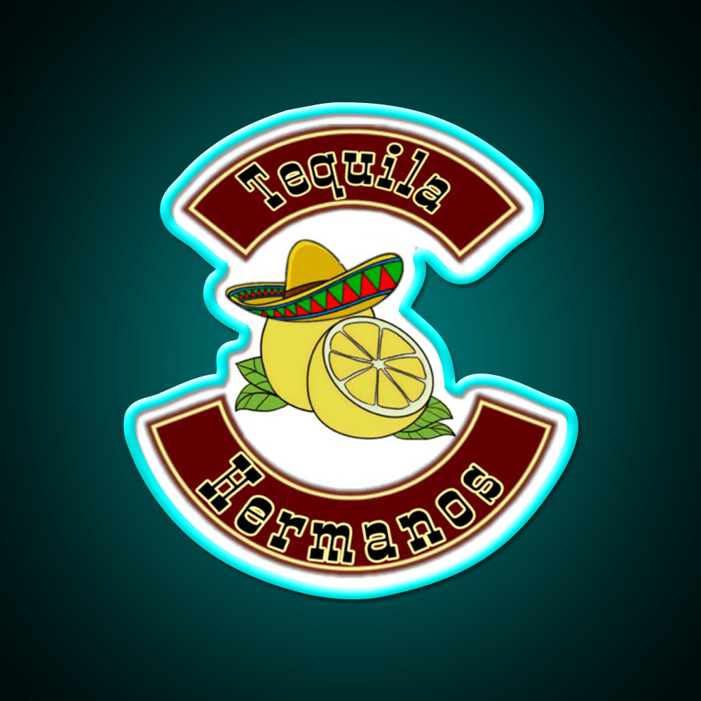 Tequila Hermanos Crew Party Drink Tequila Led Neon Sign Rgb Color - Shineneon