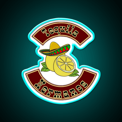 Tequila Hermanos Crew Party Drink Tequila Led Neon Sign Rgb Color - Shineneon