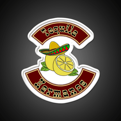 Tequila Hermanos Crew Party Drink Tequila Led Neon Sign Rgb Color - Shineneon