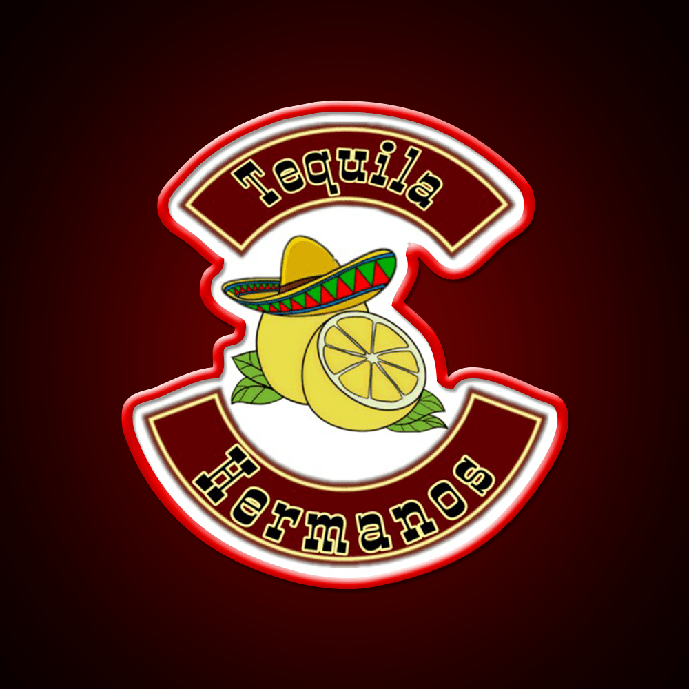 Tequila Hermanos Crew Party Drink Tequila Led Neon Sign Rgb Color - Shineneon