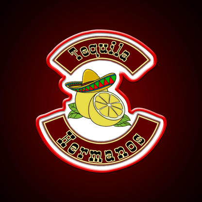 Tequila Hermanos Crew Party Drink Tequila Led Neon Sign Rgb Color - Shineneon