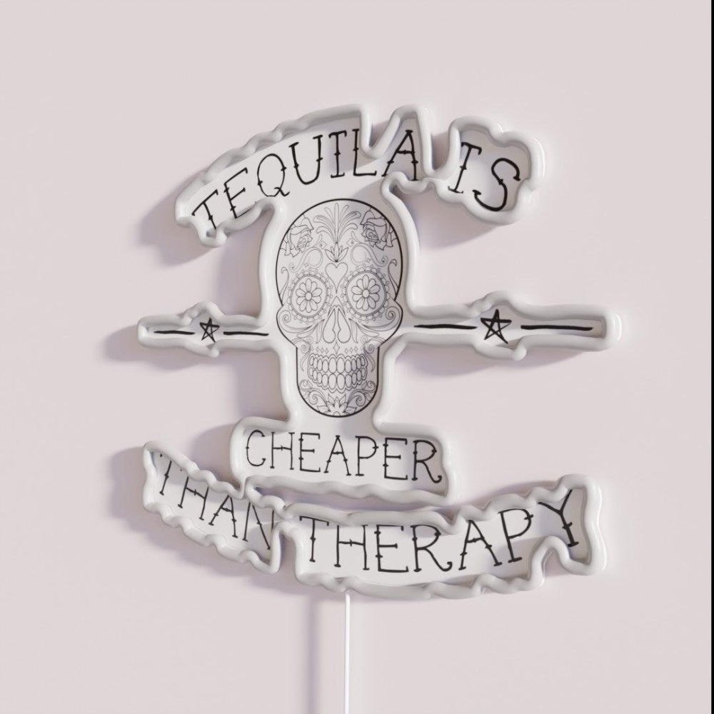 Tequila Is Cheaper Than Therapy Rgb Led Neon Sign - Shineneon