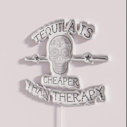 Tequila Is Cheaper Than Therapy Rgb Led Neon Sign - Shineneon