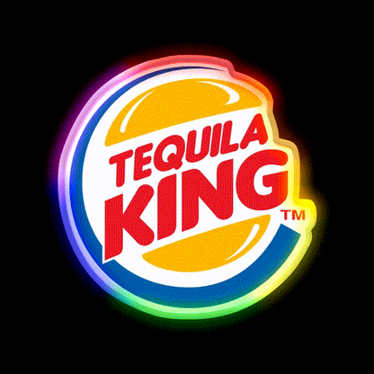 Tequila King Perfect Piece For Whiskey Lovers Party Drink Tequila Led Neon Sign Rgb Color - LED neon sign close-up detail