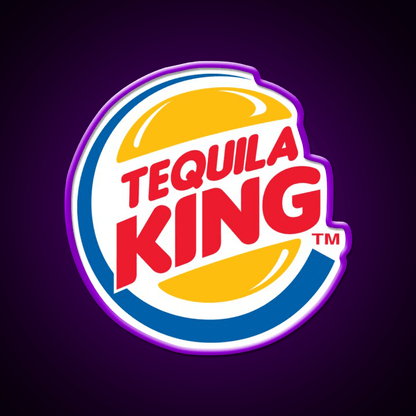 Tequila King Perfect Piece For Whiskey Lovers Party Drink Tequila Led Neon Sign Rgb Color - Shineneon