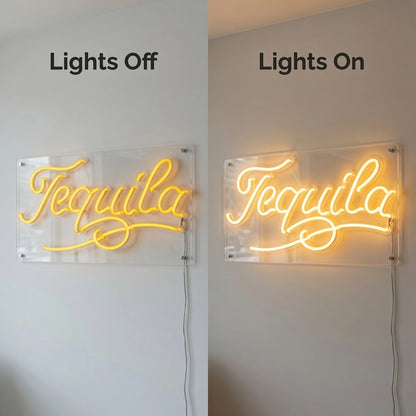Tequila LED Neon Sign - 06 Day Night Comparison