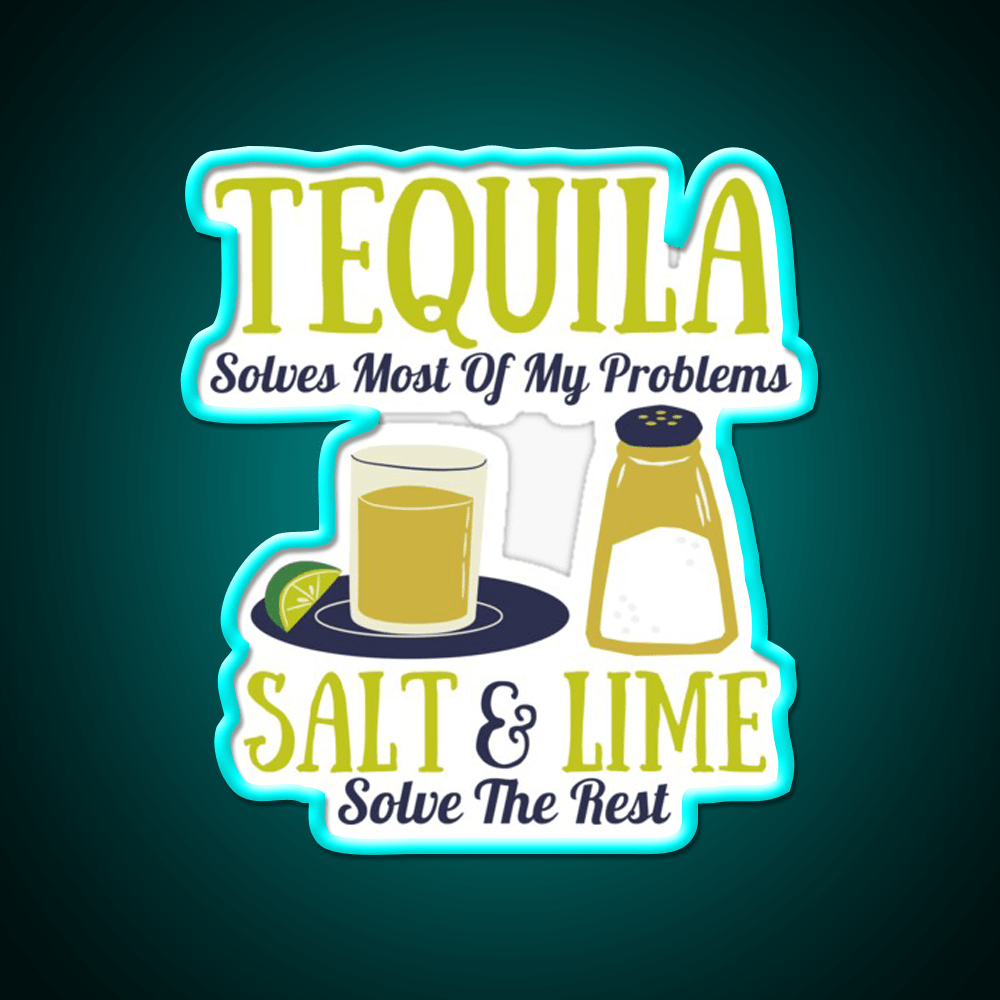 Tequila Lime And Salt Tequila Drinkers Party Drink Tequila Led Neon Sign Rgb Color - Shineneon