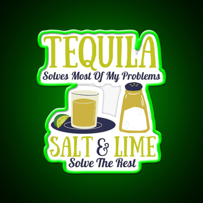 Tequila Lime And Salt Tequila Drinkers Party Drink Tequila Led Neon Sign Rgb Color - Shineneon