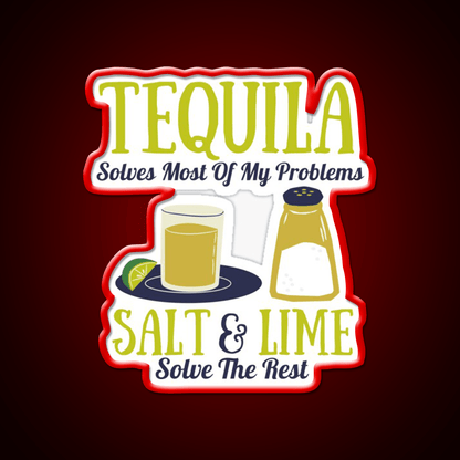 Tequila Lime And Salt Tequila Drinkers Party Drink Tequila Led Neon Sign Rgb Color - Shineneon