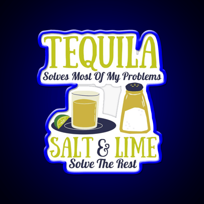 Tequila Lime And Salt Tequila Drinkers Party Drink Tequila Led Neon Sign Rgb Color - Shineneon