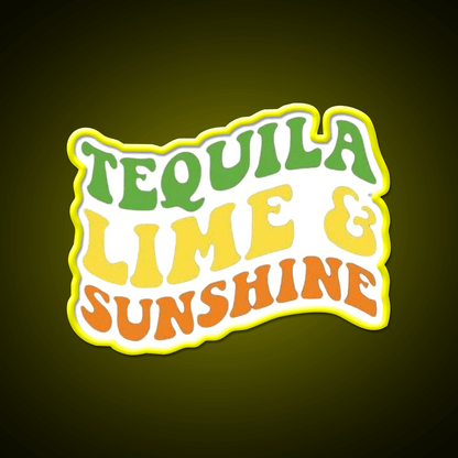 Tequila Lime And Sunshine Vacation Summer Party Drink Tequila Led Neon Sign Rgb Color - Shineneon