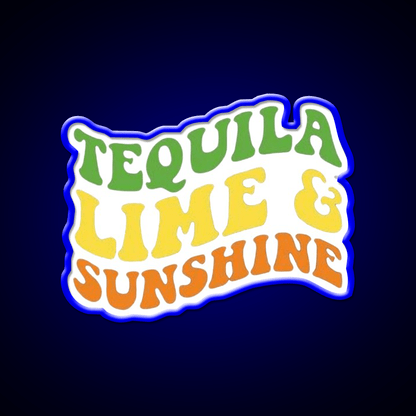 Tequila Lime And Sunshine Vacation Summer Party Drink Tequila Led Neon Sign Rgb Color - Shineneon