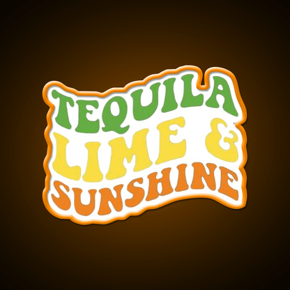 Tequila Lime And Sunshine Vacation Summer Party Drink Tequila Led Neon Sign Rgb Color - Shineneon