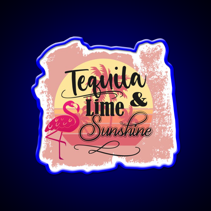 Tequila Lime Sunshine Classic Party Drink Tequila Led Neon Sign Rgb Color