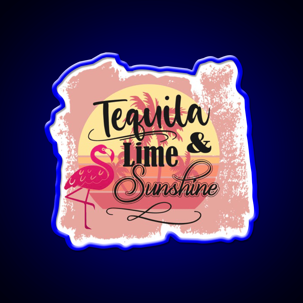 Tequila Lime Sunshine Classic Party Drink Tequila Led Neon Sign Rgb Color - Shineneon