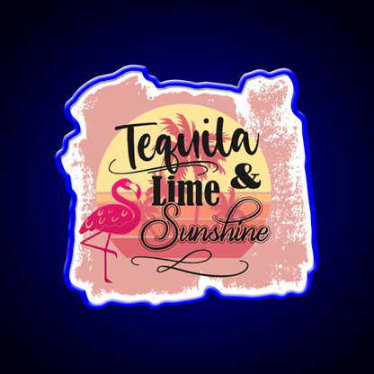 Tequila Lime Sunshine Classic Party Drink Tequila Led Neon Sign Rgb Color - Shineneon