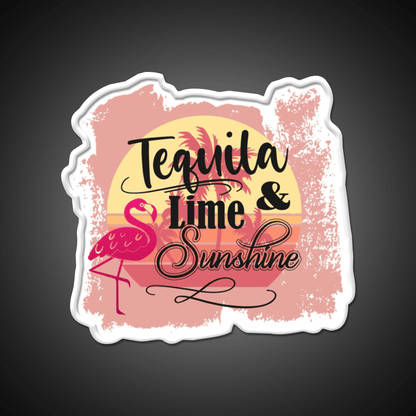 Tequila Lime Sunshine Classic Party Drink Tequila Led Neon Sign Rgb Color - Shineneon