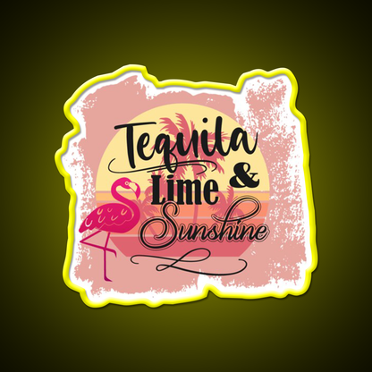 Tequila Lime Sunshine Classic Party Drink Tequila Led Neon Sign Rgb Color