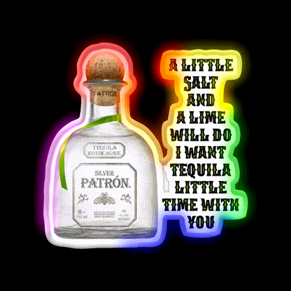 Tequila Little Time 2 Party Drink Tequila Led Neon Sign Rgb Color - LED neon sign close-up detail