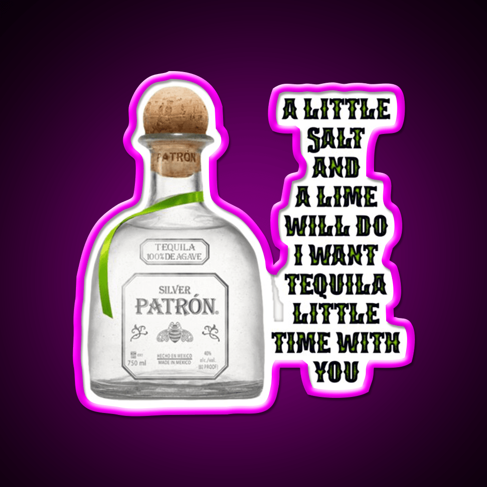 Tequila Little Time 2 Party Drink Tequila Led Neon Sign Rgb Color - Shineneon
