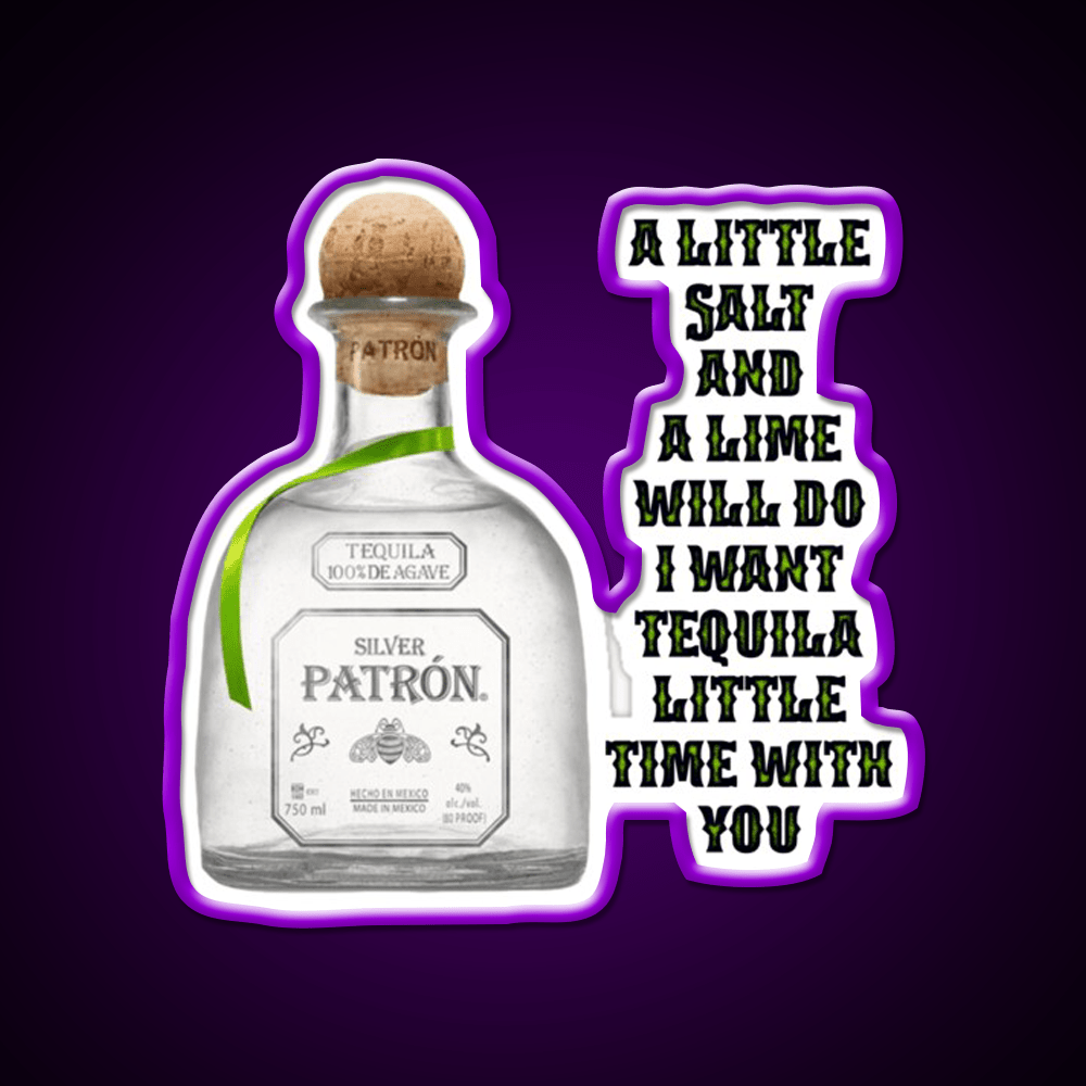 Tequila Little Time 2 Party Drink Tequila Led Neon Sign Rgb Color - Shineneon