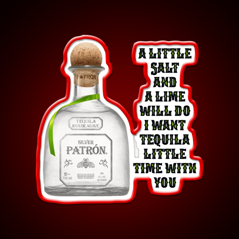Tequila Little Time 2 Party Drink Tequila Led Neon Sign Rgb Color - Shineneon