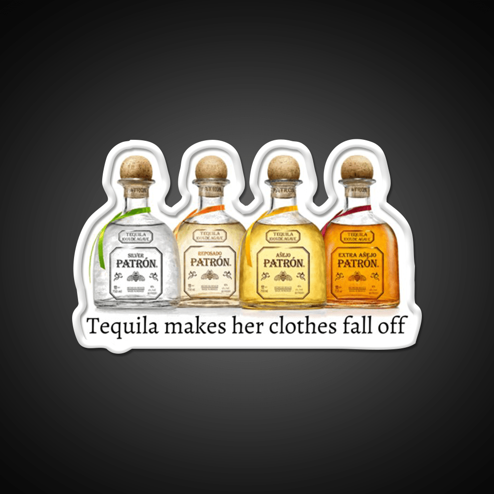Tequila Makes Her Clothes Fall Off Party Drink Tequila Led Neon Sign Rgb Color - Shineneon