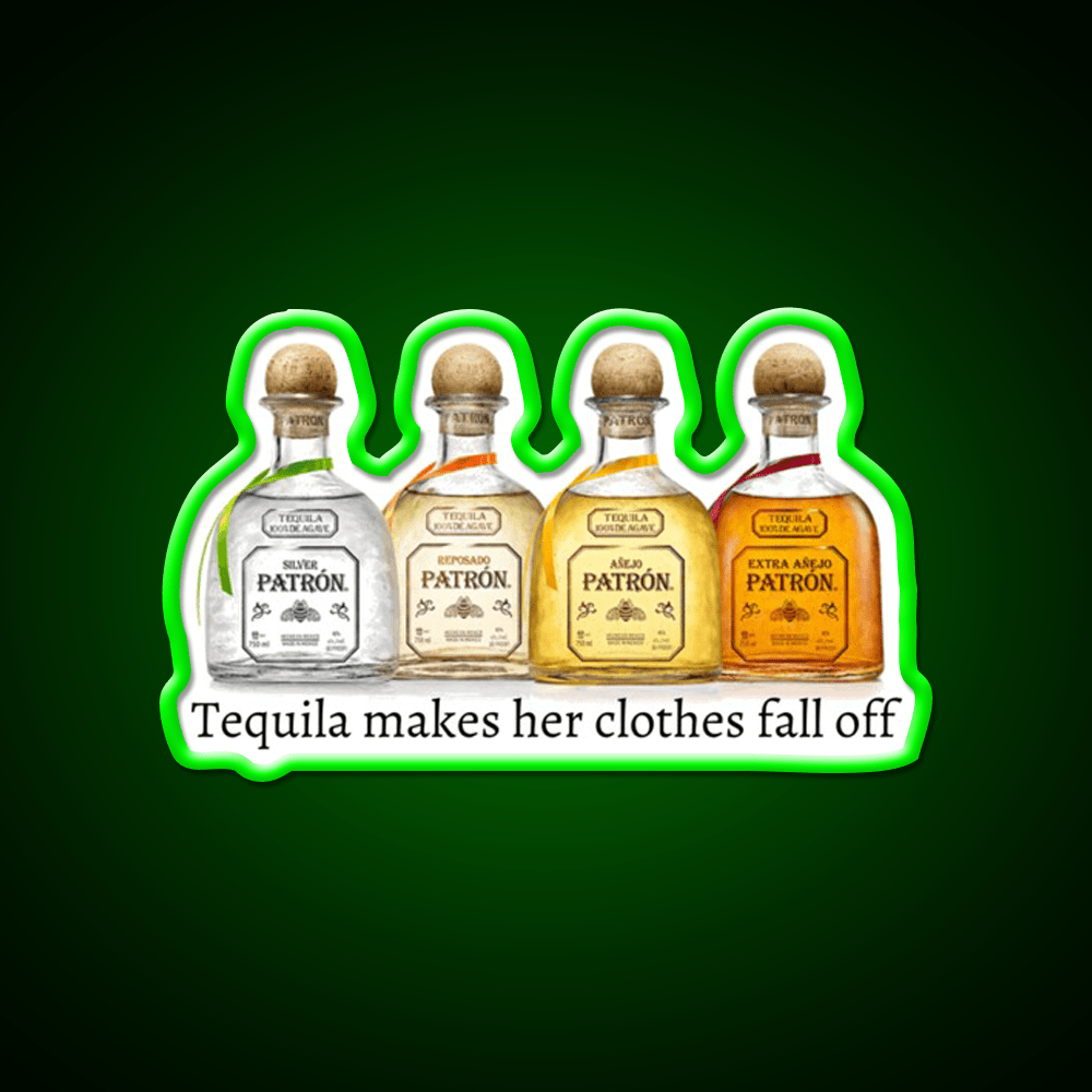 Tequila Makes Her Clothes Fall Off Party Drink Tequila Led Neon Sign Rgb Color - Shineneon