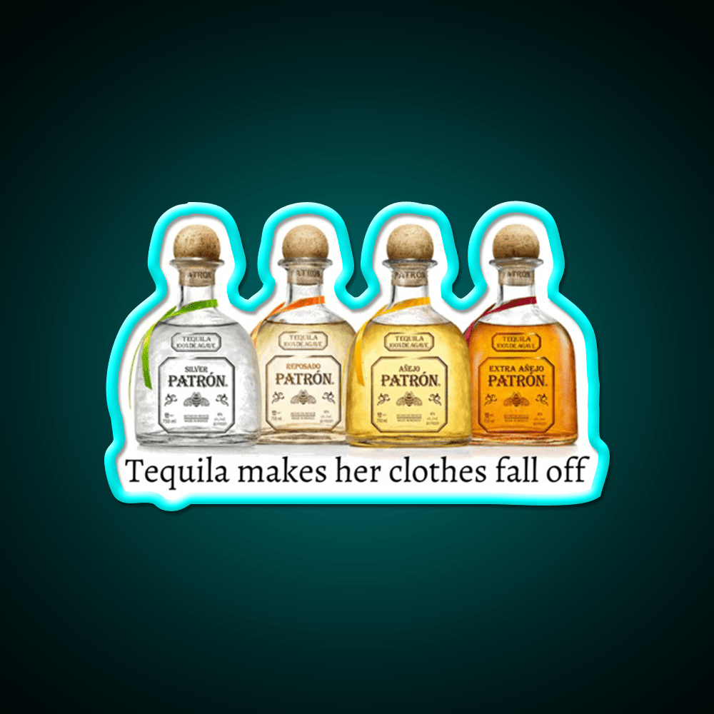 Tequila Makes Her Clothes Fall Off Party Drink Tequila Led Neon Sign Rgb Color - Shineneon