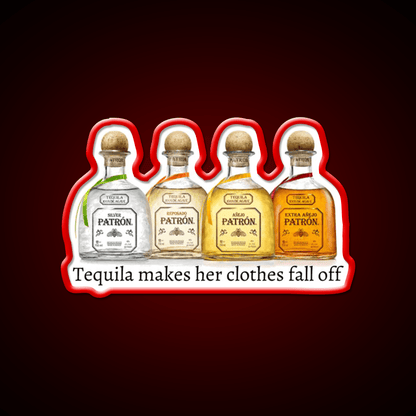 Tequila Makes Her Clothes Fall Off Party Drink Tequila Led Neon Sign Rgb Color - Shineneon